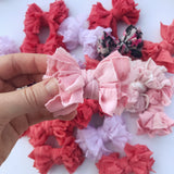PINKS in Mini Scrappies (single 2” clip-in bows) *Our TINIEST size!*